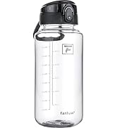 Fanhaw 32 Oz Clear Tritan Water Bottle with Chug Lid, BPA-free, Wide Mouth, Leak Proof - for Gym,...