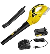 Leisch Life Leaf Blower Battery Operated,20V Handheld Cordless Electric Leaf Blower w/2.0Ah Batte...