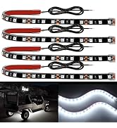 YM E-Bright 4Pcs Led Strip Lights for Car, 12inch Waterproof IP68 Car Underglow Strip Lights Deco...