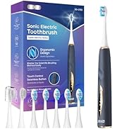 SEAGO Electric Toothbrushes for Adults, Rechargeable Toothbrushes with 8 Brush Heads, 5 Modes, To...