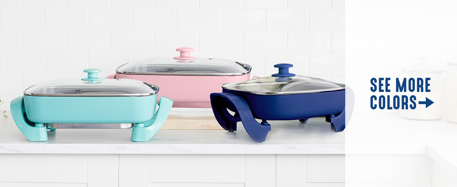 GreenLife, Ceramic Nonstick, PFAS-Free, Non-Toxic, Electric Skillet, Electrics