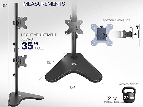 Dual Ultrawide Vertical Monitor Stand