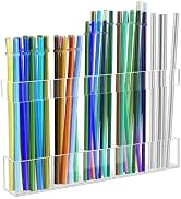 9.5' Cabinet Door Straw Rack, Super Sticky Squares, Adjustable Reusable Straw Dispenser, Kitchen ...