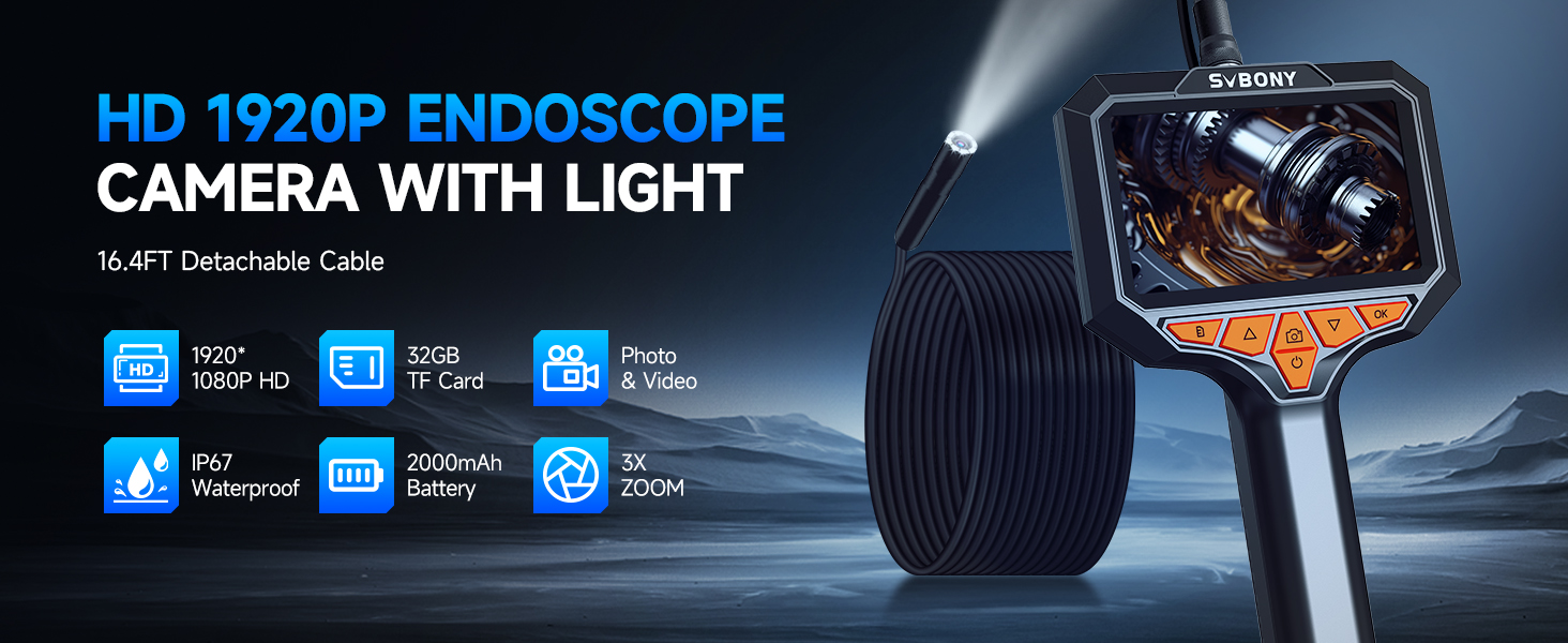 inspection camera with light