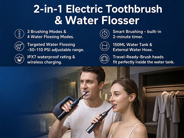 2-in-1 Electric Toothbrush
