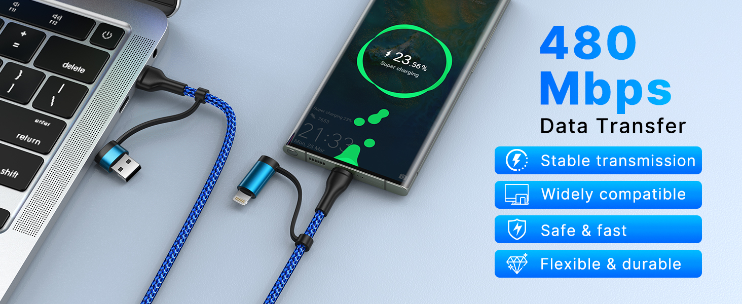 USB C Multi Fast Charging Cable