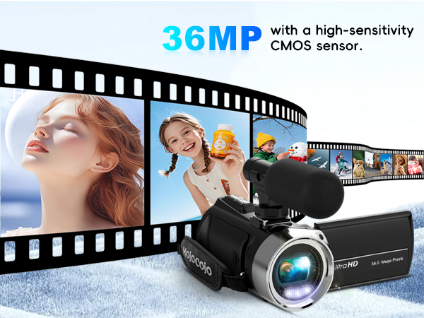 4K Video Camera Camcorder UHD 64MP Vlogging Camera for YouTube 18x Digital Zoom