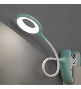 GCDFGV Clip On Reading Light for Bed Headboard, USB Rechargeable Clip On Lamp, 5W Kids Reading Li...