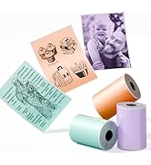 Phomemo 3 Colors Sticker Paper- Glossy Printable Sticker for Phomemo T02/M02X/M02L/Y02C/Q02 Mini ...