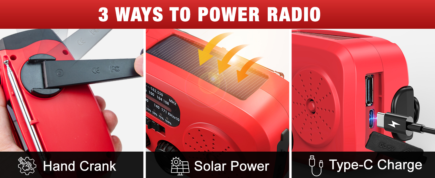 emergency hand crank radio