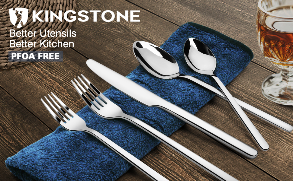 heavy duty flatware set for everyday use