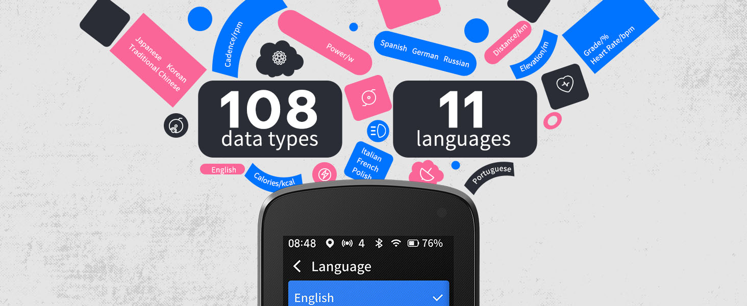GEOID CC700 2.8‘’ Color Screen Bike/Cycling Computer Wireless - Route Navigation Re-Route Planing