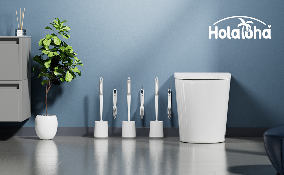 toilet brushes for bathroom with holder