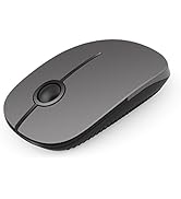 Unipows Wireless Mouse - 2.4G Slim Portable Computer Mouse with Nano Receiver, Less Noise Mobile ...