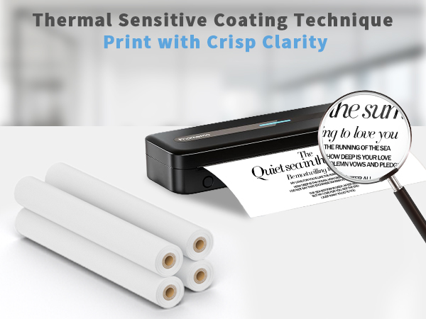 thermal paper for portable thermal printer