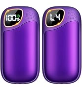 Hand Warmers Rechargeable - 2 Pack Magnetic Electric Hand Warmer 7000mAh, 20Hrs Warmth 4 Levels H...