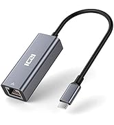 ICZI USB C to Ethernet Adapter, Aluminum Thunderbolt 3 to 10/100/1000 Gigabit LAN RJ45 Network Co...
