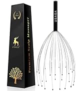 USAGA 28 Fingers Head Massager Scalp Massager Head Scratcher for Head Body Relaxing (Black)
