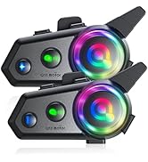 ZHIDUOXING Motorcycle Bluetooth Headset, Q18 Motorcycle Intercom with Music Sharing,1000m 2 Rider...