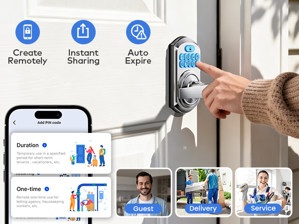 Share and control duration &amp;amp; one-time passcodes remotely