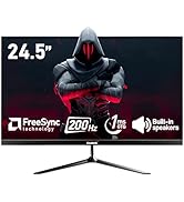 Gawfolk 24.5 Inch PC 200Hz Gaming Monitor, FHD 1080p screen, Built-in speakers,1ms without Bezel,...