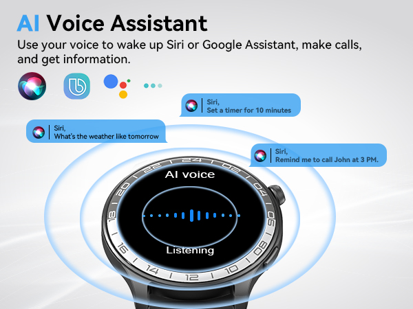 ai voice assistant, use it to free your hands, set alarm or ask question just on your wrist