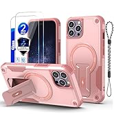 for iPhone 12 Pro Max case[Compatible with MagSafe][with 2 * 9H Tempered Glass Screen Protector],...