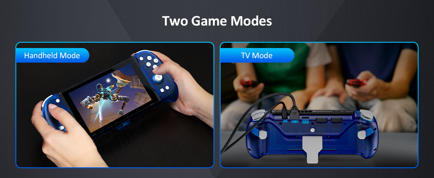 Two playing modes: handheld and tabletop mode.