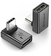 Silkland USB C 90 Degree Right Angle Adapter 2 Pack, [8K 60Hz, 240W 40Gbps] Male to Female Adapte...