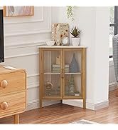 VECELO 3-Tier Cabinet/Table, Display Shelves with Free Standing Storage Mesh Small Space, Living ...