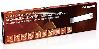 Under Cabinet Lights, Rechargeable Motion Sensor Light Indoor, Stick on LED Magnetic Closet Light