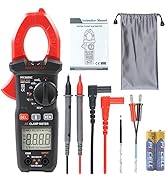 600A AC Clamp Meter, 4000 Counts AC/DC True RMS Digital Multimeter with CAT III Safety, Data Hold...