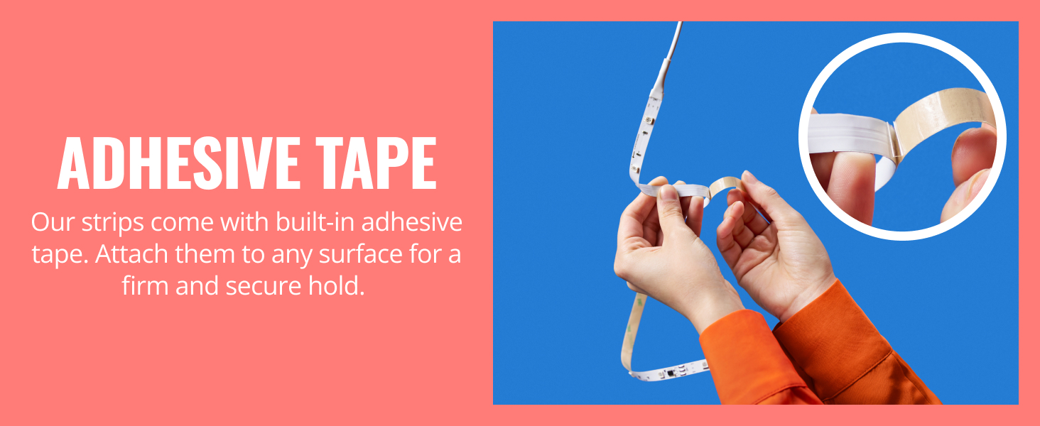 Backed with adhesive tape