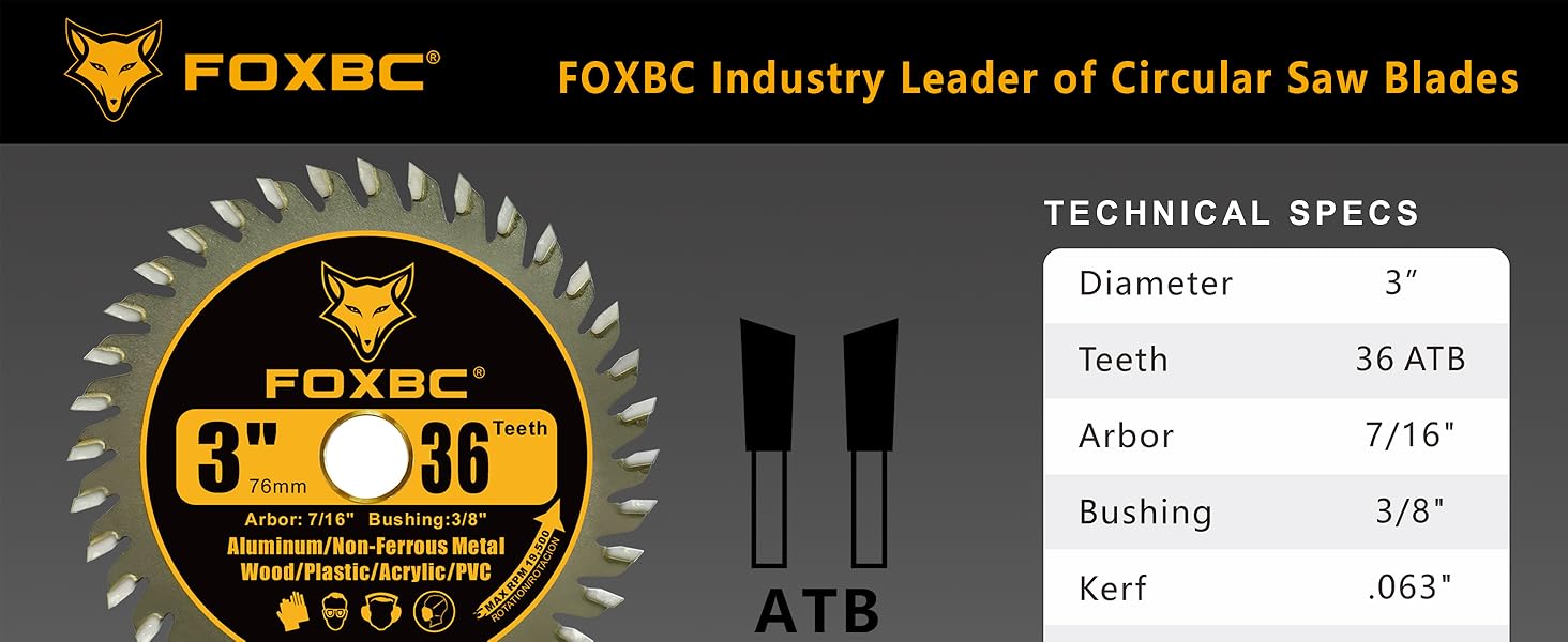 FOXBC 3 Inch Circular Saw Blade