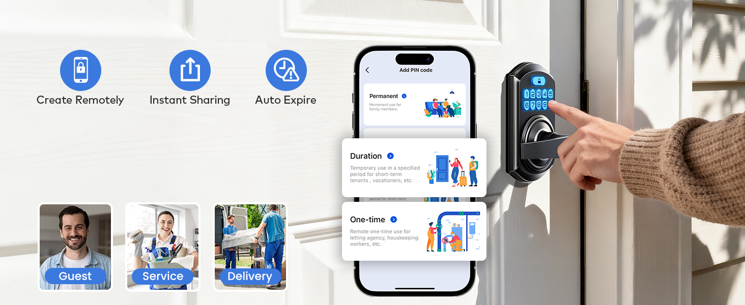 Share and control duration &amp;amp;amp; one-time passcodes remotely