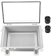 Zulkit Junction Box IP67 Waterproof Electrical Box Hinged Clear Cover Stainless Steel Latch Plast...