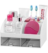 VITVITI Toothbrush Holders for Bathrooms Countertop, 5 Slots Toothpaste Bathroom Counter Sink Org...