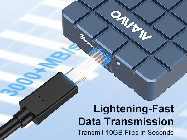 Compatible with Thunderbolt4/3 USB4/3.2/3.1/3.0, 8TB Capacity