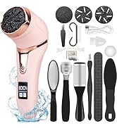 Electric Callus Remover for Feet (with Vacuum Cleaner), Rechargeable Foot Callus Remover Pedicure...
