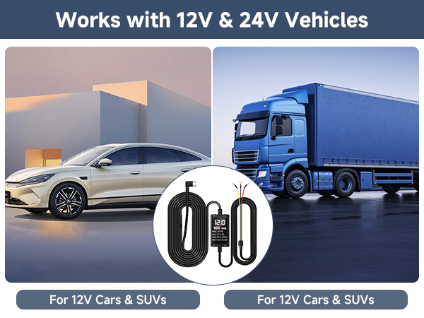 Hardwire Kit for Dash Cam 12V-24V Hardwire Kit