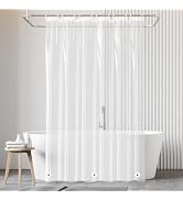 timecity Clear Shower Curtain Liner PEVA Shower Curtain with 3 Magnets Thickened Waterproof Quick...