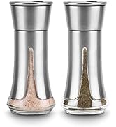 Salt and Pepper Shakers by Aelga - Salt Shaker with Adjustable Pour Holes -Salt and Pepper Set fo...