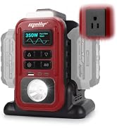 350W Power Inverter Pure Sine Wave Compatible with Milwaukee 18v Battery - Tool ONLY, Portable Ba...