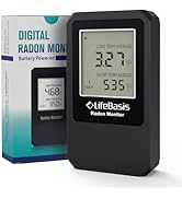 LifeBasis Radon Detector, Radon Test for Home with Long and Short Term Radon Meter, Home Radon Ga...