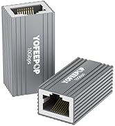 RJ45 Ethernet Coupler, 10Gbps Network Cable Extender for Cat8/7/6/5, Female to Female, Aluminum A...