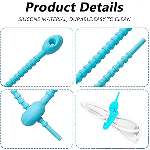 AYWFEY 21 Pieces Colorful Silicone Twist Ties