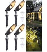 LEONLITE 9 Inch Low Voltage Landscape Spotlight, 12V LED Outdoor Landscape Lighting, with 7W 3000...