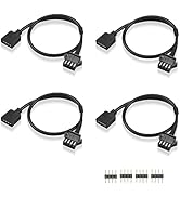 GINTOOYUN 4 Pin RGB Extension Cable 12v 4 PIN to SM 4Pin Female ARGB Connector Adapter Cable for ...