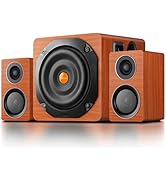 Computer Gaming Speaker System with Subwoofer, PC Desktop Monitor Surround Sound, Two Satellite w...