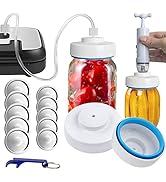 Mason Jar Vacuum Sealer and Accessory Hose Compatible with FoodSaver Vacuum Sealer Portable Hand ...